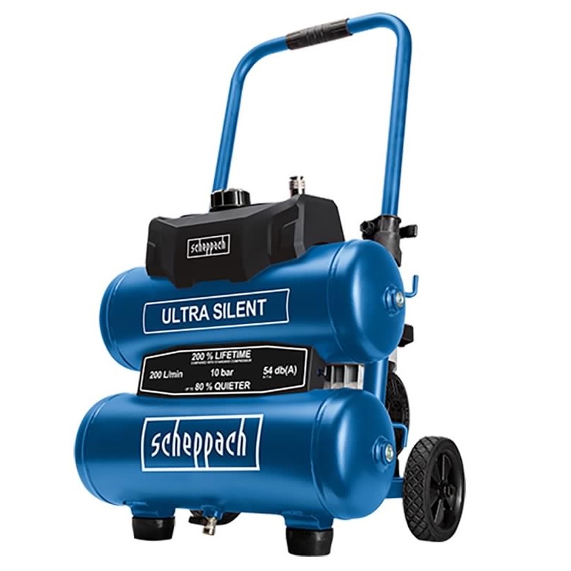 Scheppach 20 literes olajmentes kéthengeres kompresszor 750W/10bar